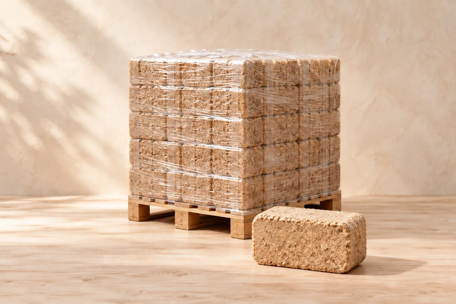 Palette de briquettes de bois RUF